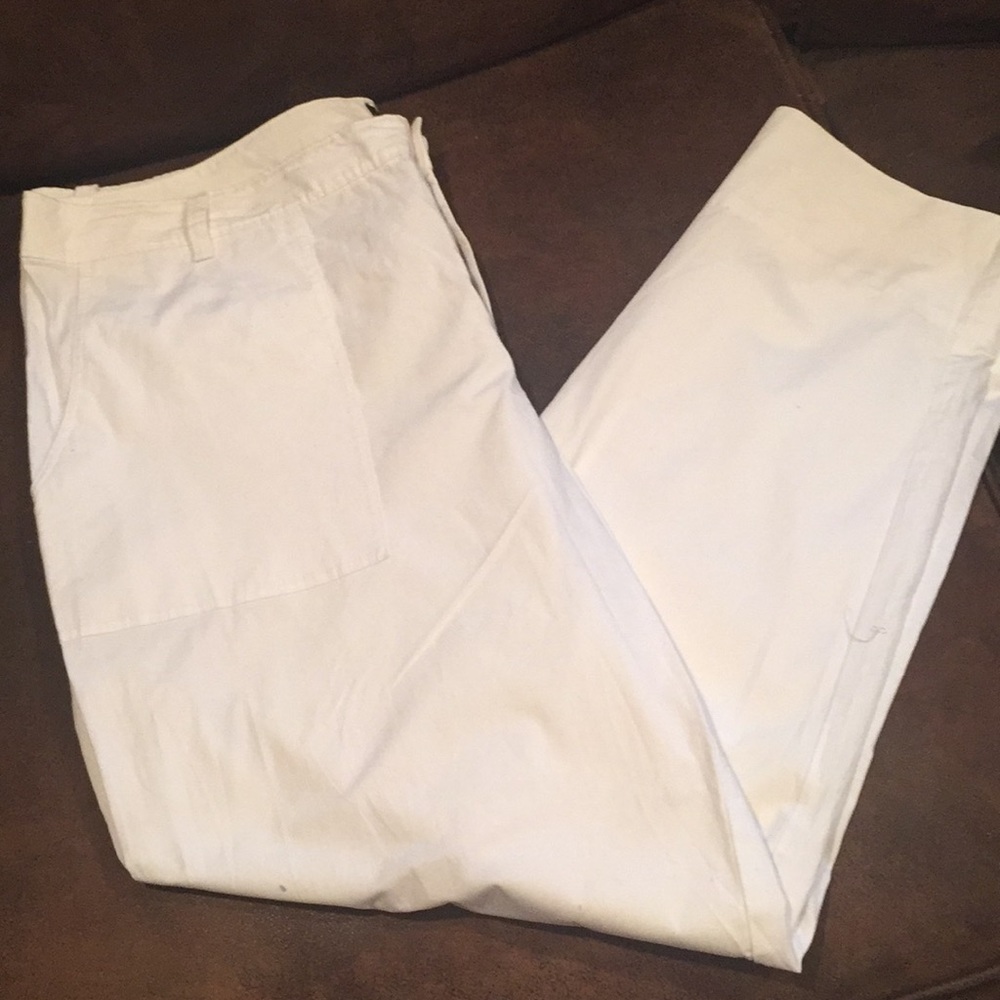 IMNYC white cotton pant straight leg size 16